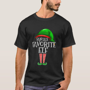 Santa s Favourite Elf Group Matching Family Christ T-Shirt