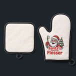 Santa’s Favourite Flosser Christmas Dental Dentist Oven Mitt & Pot Holder Set<br><div class="desc">Santa’s favourite flosser,  Christmas 2025 dental,  funny xmas hygiene,  dental humour,  holiday floss joke,  Santa oral care,  flossing pun,  dental hygienist Christmas,  festive tooth joke,  xmas dental</div>