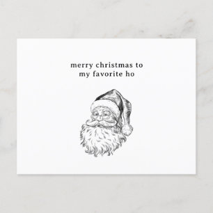 Santa’s Favourite Ho Funny Holiday Card 