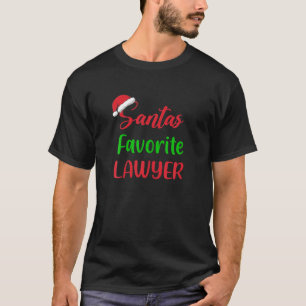Santa’S Favourite Lawyer Pajama Christmas Xmas T-Shirt