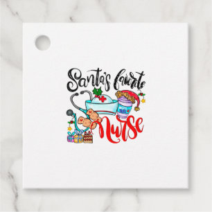Santa’s Favourite Nurse Favour Tags