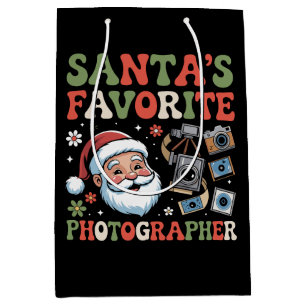 Santa’s Favourite Photographer Christmas Gift Funn Medium Gift Bag