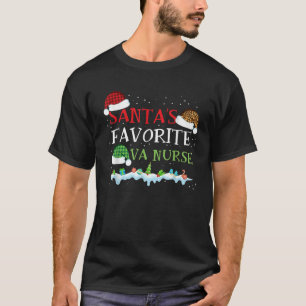 Santa s Favourite VA Nurse Funny Christmas Xmas T T-Shirt