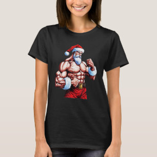 Santa s Fit Crew Christmas Bodybuilder for Gym Ent T-Shirt