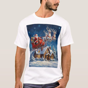 Santa’s Flight – A Starry Christmas Delivery T-Shirt