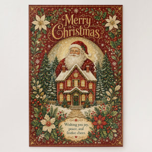 Santa’s Hearthside Greeting Jigsaw Puzzle