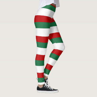 Santa’s Helper Elf • Red, Green & White Christmas Leggings