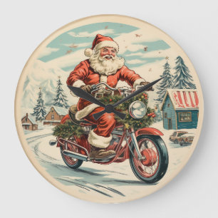 Santa’s Joyride Large Clock