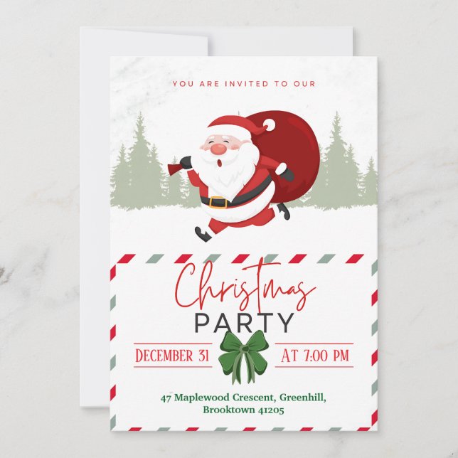Santa’s Little Cosy Mood  Invitation (Front)