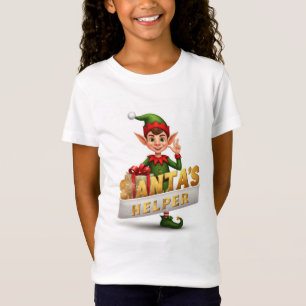 Santa’s Little Helper Christmas Kids T-Shirt – Cut