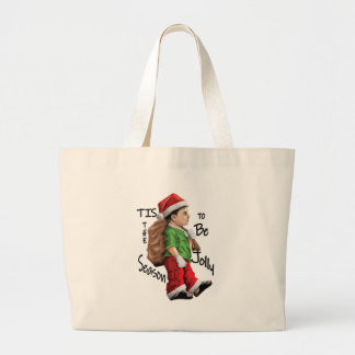 Santa’s Little Helper in Action Large Tote Bag