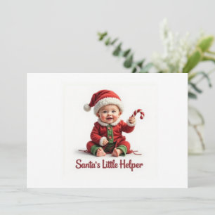 Santa’s Little Helper Invitation – Cute Baby