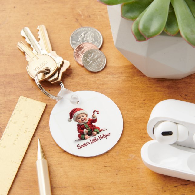 Santa’s Little Helper Keychain – Cute Christmas  (Desk)