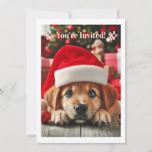 Santa’s Little Helper Puppy Invitation