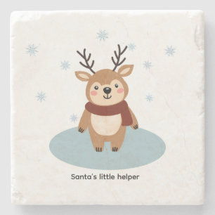 Santa’s Little Helper Stone Coaster