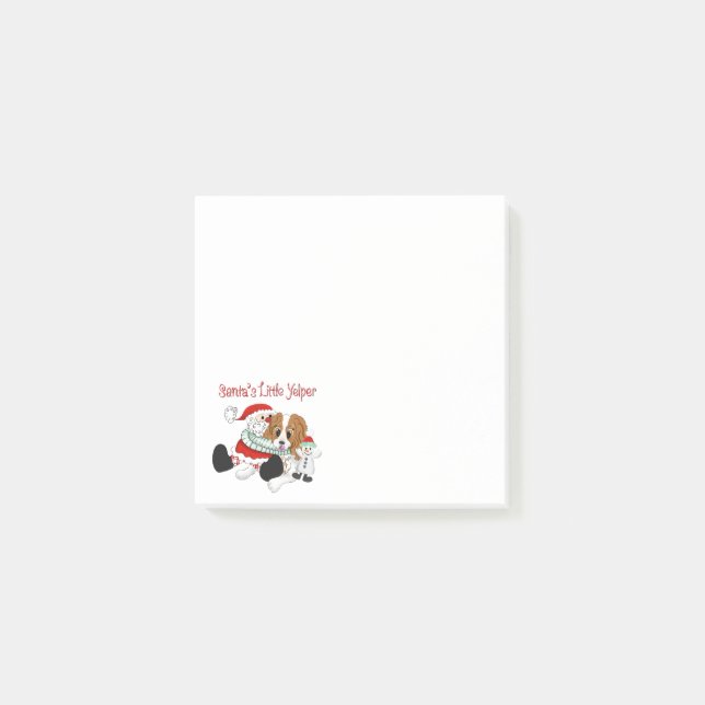 Santa’s Little Yelper Cavalier King Charles  Post-it Notes (Front)