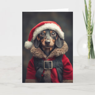 Santa’s Littlest Helper Dog Holiday Card