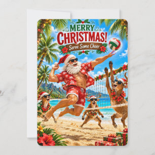 Santa’s Merry Adventures Serve Some Cheer Holiday Card