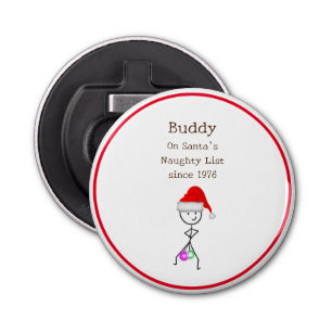 Santa’s Naughty List Bottle Opener