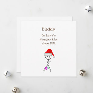 Santa’s Naughty List Holiday Card