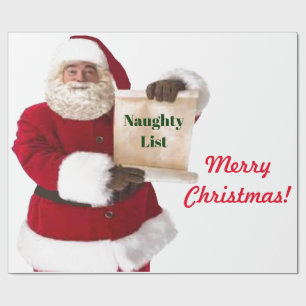 Santa"s Naughty List Wrapping Paper