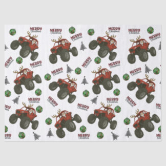 Santa’s Off-Road Christmas – Red ATV Holiday Tissue Paper