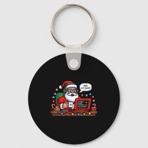 Santa s Rebooting Support Tech Joke Key Ring