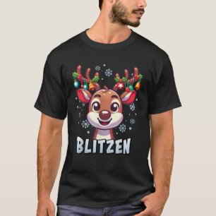 Santa s Reindeer Blitzen Xmas Group Costume  T-Shirt