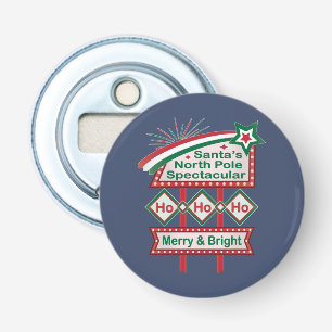 Santa’s Retro Marquee – Ho Ho Ho Merry & Bright Bottle Opener