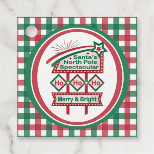 Santa’s Retro Marquee – Ho Ho Ho Merry & Bright Favour Tags