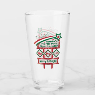Santa’s Retro Marquee – Ho Ho Ho Merry & Bright Glass