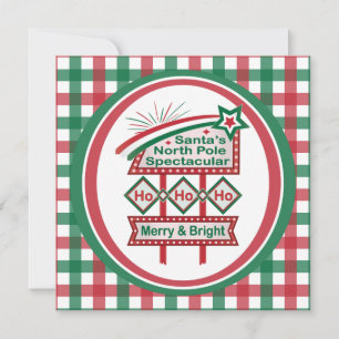 Santa’s Retro Marquee – Ho Ho Ho Merry & Bright Invitation