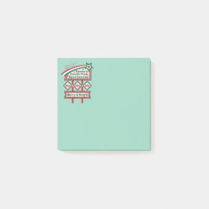 Santa’s Retro Marquee – Ho Ho Ho Merry & Bright Post-it Notes