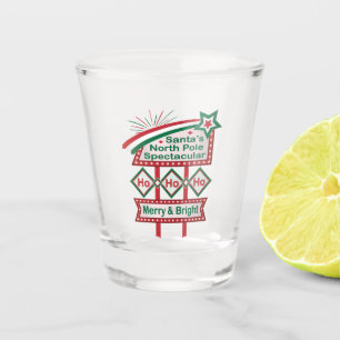 Santa’s Retro Marquee – Ho Ho Ho Merry & Bright Shot Glass