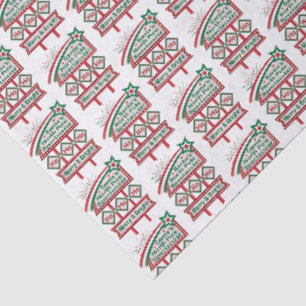 Santa’s Retro Marquee – Ho Ho Ho Merry & Bright Tissue Paper