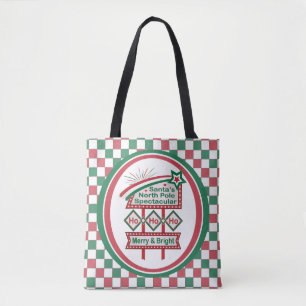 Santa’s Retro Marquee – Ho Ho Ho Merry & Bright Tote Bag
