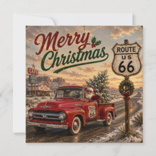 Santa’s Route 66 Desert Christmas Ride Holiday Card