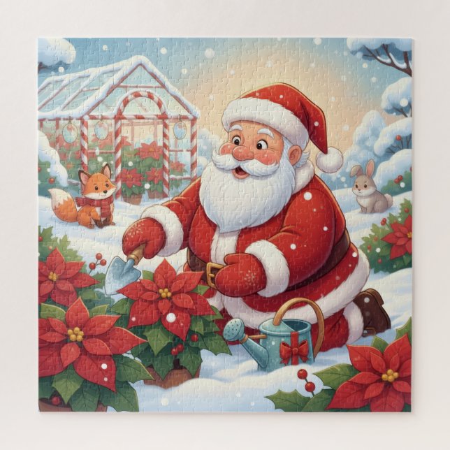 Santa’s Secret Winter Garden Jigsaw Puzzle (Vertical)