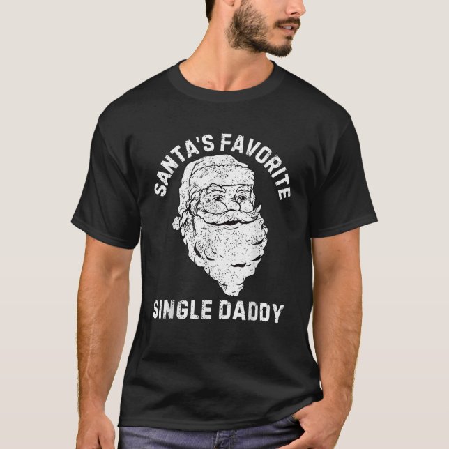 Santa s Single Daddy Matching Christmas Pyjamas Sa T-Shirt (Front)