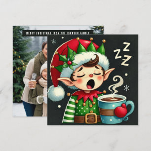 Santa’s Sleepy Helper Holiday Card