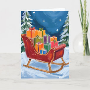 Santa’s Sleigh Merry Christmas  Card