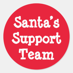 Santa’s Support Team Classic Round Sticker