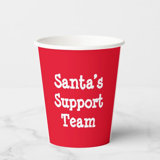 Santa’s Support Team Paper Cups (Front)