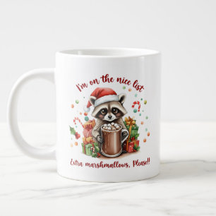 Santa’s Sweet Raccoon Treat T-Shirt Large Coffee Mug