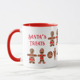 Santa’s treats gingerbread red Christmas Mug