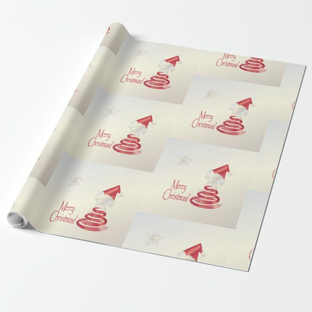 Santa s Tree Wrapping Paper (Unrolled)