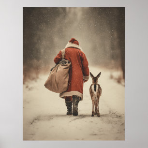 Santa’s Winter Woodland Journey Poster