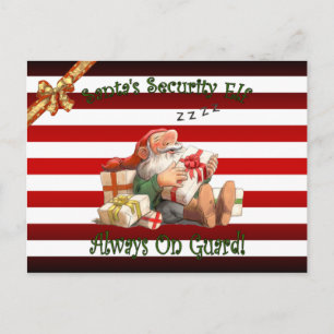 Santa’s Workshop ~ Security Elf~ Merry Christmas ~ Holiday Postcard