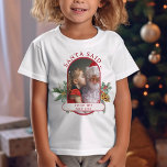 Santa Said The Nice List Kids Christmas Photo T-Shirt<br><div class="desc">Kids Christmas Photo Shirt, lettered with "Santa Said .. I'm on the Nice List" (which you can edit to anything you want). The colours of the text and background can be changed in the design tool, if required. Your photo is displayed in 16:9 portrait format and the photo template will...</div>