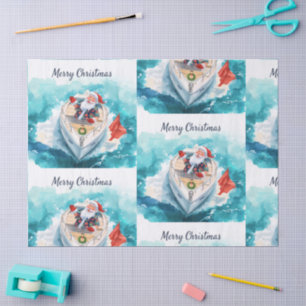 Santa Sailing – Tropical Christmas by the Sea Tissue Paper